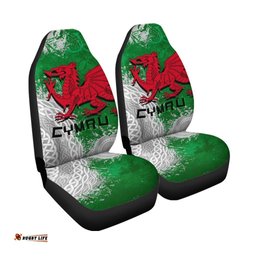Wales Celtic Car Seat Covers Grunge Dragon