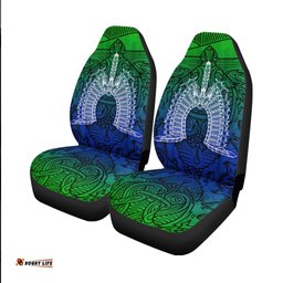 Torres Strait Islanders Car Seat Covers Turtle and Dhari Mask