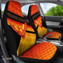 Sunrisers Hyderabad Orange Army Car Seat Covers Cricket Sporty Style 12