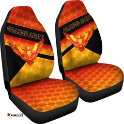Sunrisers Hyderabad Orange Army Car Seat Covers Cricket Sporty Style 12