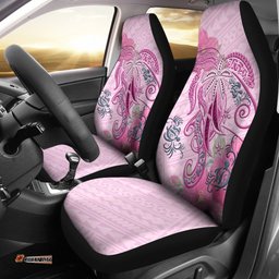 Polynesian Tribal Turtle Flowers Car Seat Covers