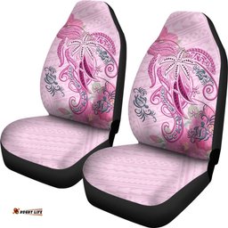 Polynesian Tribal Turtle Flowers Car Seat Covers