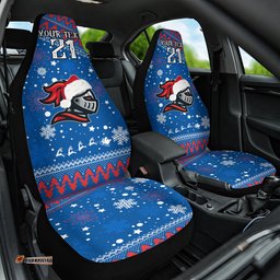 Custom Knights Rugby Car Seat Cover Chirstmas Vibe