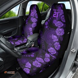 Hurricanes Cricket Never Forget Custom Car Seat Cover ANZAC Day with Poppy Aboriginal