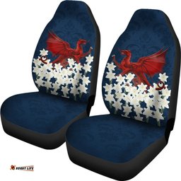 Wales Dragon And Daffodil Car Seat Covers 03