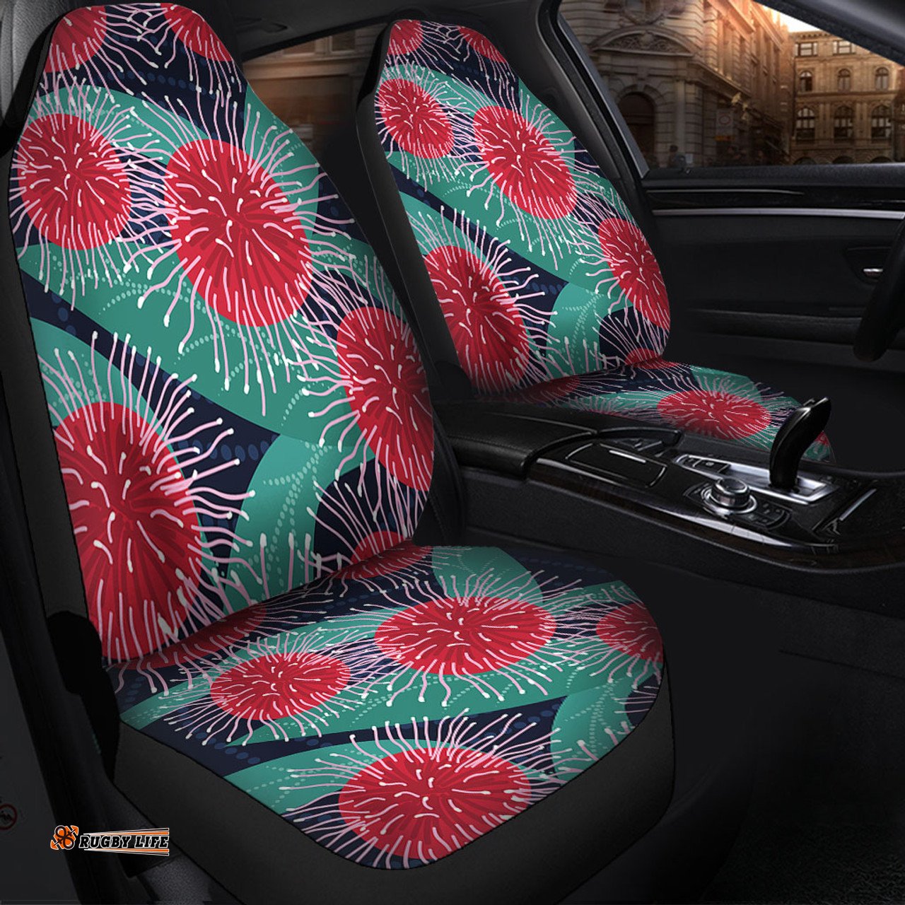 Australia Aboriginal Australian Hakea Flower Artwork Car Seat Covers