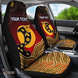 Personalised Car Seat Cover Aboriginal Dot Patterns Fish