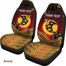 Personalised Car Seat Cover Aboriginal Dot Patterns Fish