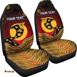 Personalised Car Seat Cover Aboriginal Dot Patterns Fish