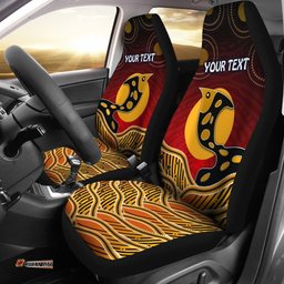 Personalised Car Seat Cover Aboriginal Dot Patterns Fish