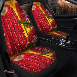 Australia Aboriginal Aboriginal Dot Art Of Australian Native Banksia Flower Car Seat Covers