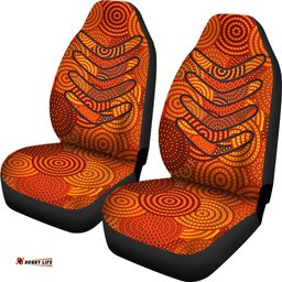 Aboriginal Car Seat Covers Aboriginal Boomerangs And Dot Circle