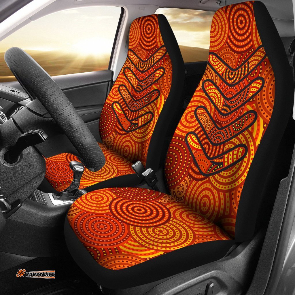 Aboriginal Car Seat Covers Aboriginal Boomerangs And Dot Circle