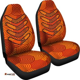 Aboriginal Car Seat Covers Aboriginal Boomerangs And Dot Circle