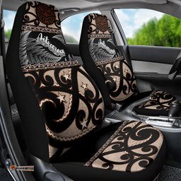 Kia Ora New Zealand Car Seat Cover Aotearoa Proud Maori With Silver Fern