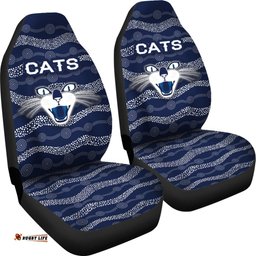 Geelong Car Seat Covers Cats Indigenous Navy