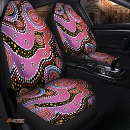 Australia Aboriginal Aboriginal Background Featuring Dot Design Car Seat Covers