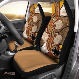 Aboriginal Car Seat Covers Indigenous Snake Vintage Stye