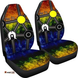 Custom NAIDOC Week Car Seat Covers, Aboriginal Geometric Style
