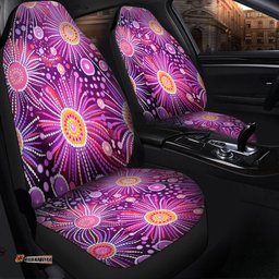 Australia Aboriginal Beautiful Aboriginal Pastel Pink Style Car Seat Covers