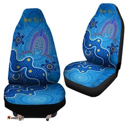 Australia Torres Strait Personalised Dhari And Turtle Car Seat Covers