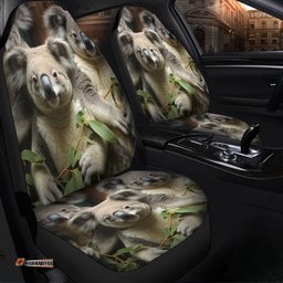 Australia Koala Three Koalas with Gum Trees Ver3 Car Seat Covers