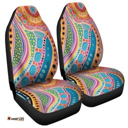 Australia Aboriginal Aboriginal Colourful Dots Art Inspired Car Seat Covers