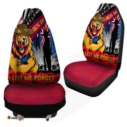 Brisbane Lions Anzac Day Honor United In Spirit Car Seat Covers