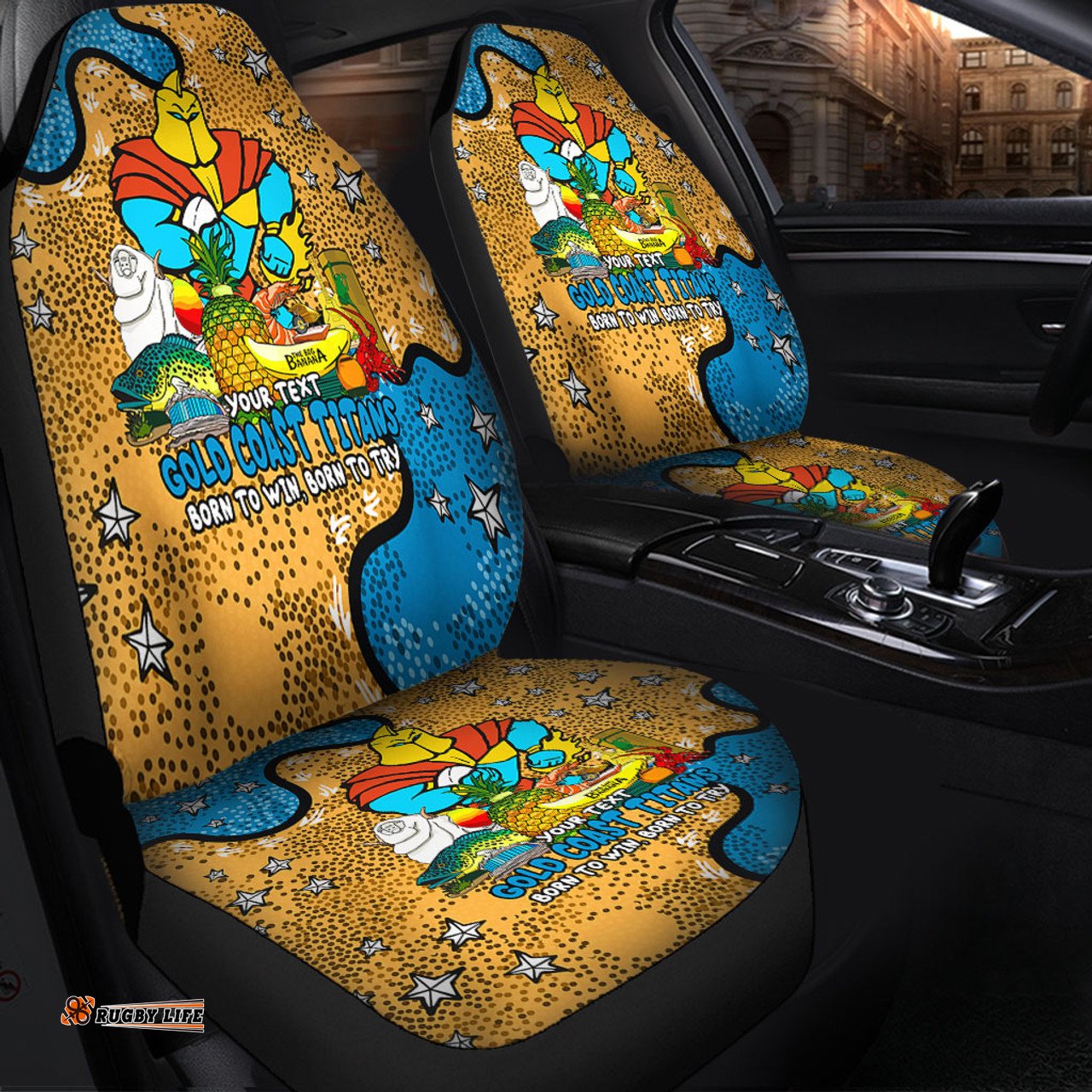 Gold Coast Titans Custom Australian Big Things Car Seat Covers