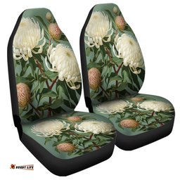Australia Waratah White Waratah Flowers Fine Art Ver1 Car Seat Covers