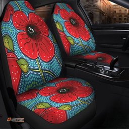 Australia Flowers Aboriginal Aboriginal Dot Art Of Australian Poppy Flower Painting Car Seat Covers