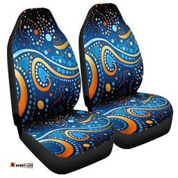 Australia Dreaming Aboriginal Aboriginal Culture Indigenous Dot Painting Color Inspired Car Seat Covers