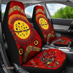Australia Lizard And Boomerang Pattern Car Seat Covers