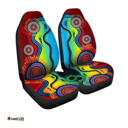 Australia Aboriginal Seat Cover Blue Dream Car Seat Covers
