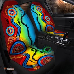 Australia Aboriginal Seat Cover Blue Dream Car Seat Covers