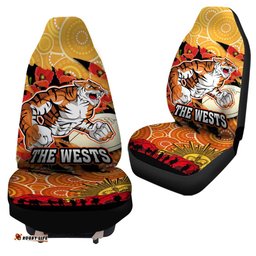 Australia Sydney Anzac Anzac Aboriginal Inspired with Poppy Flower Car Seat Covers