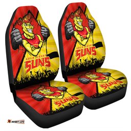 Gold Coast SUNS Breaking Through Fan Design Car Seat Covers