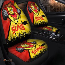 Gold Coast SUNS Breaking Through Fan Design Car Seat Covers