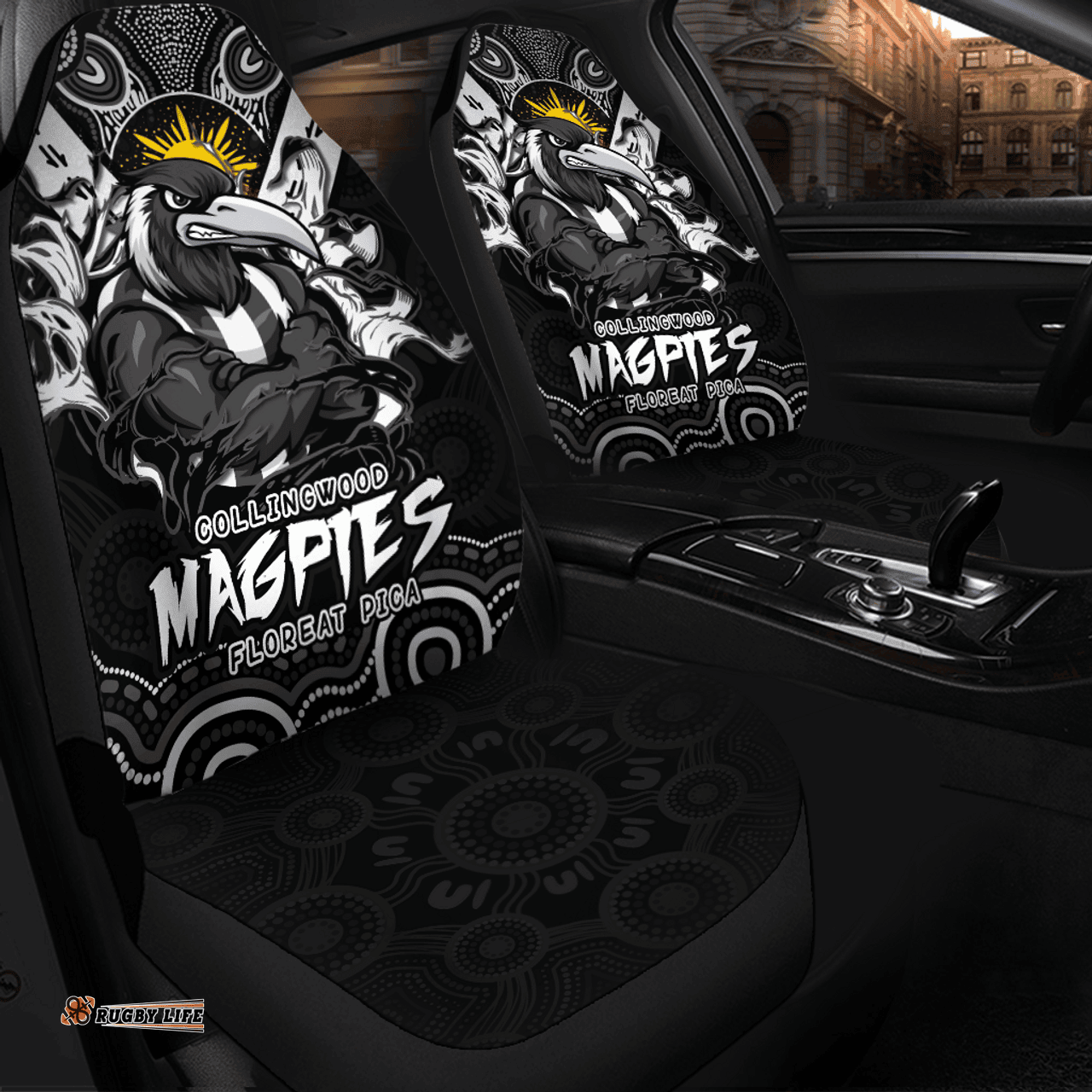 Collingwood Ripped Legacy Of The Game Car Seat Covers