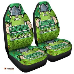 Canberra Raiders Custom Team With Dot And Star Patterns For Tough Fan Car Seat Covers