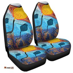 Australia Aboriginal Stingray Aboriginal Art Car Seat Covers
