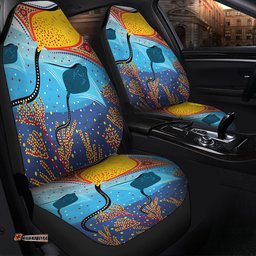 Australia Aboriginal Stingray Aboriginal Art Car Seat Covers
