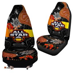 All Stars Rugby Anzac Aboriginal Inspired All Stars with Anzac Day with Poppy Flower Car Seat Covers
