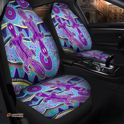 Australia Animals Platypus Aboriginal Purple Platypus With Aboriginal Art Dot Painting Patterns Inspired Car Seat Covers
