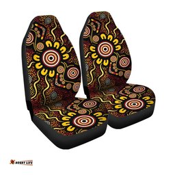Australia Aboriginal Inspired Aboriginal Inspired Dot Art Painting VER2 Car Seat Covers