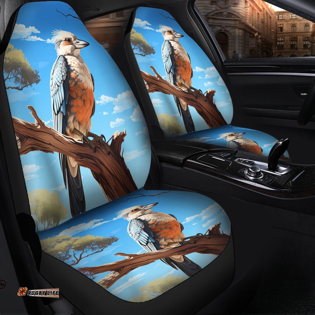 Australia Kookaburra Kookaburra With Blue Sky Car Seat Covers