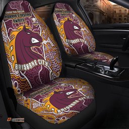 Brisbane Broncos Grand Final Custom Custom Brisbane Broncos With Contemporary Style Of Aboriginal Painting Car Seat Covers