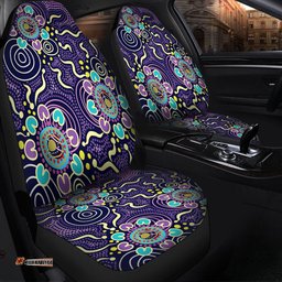 Australia Aboriginal Purple Painting With Aboriginal Inspired Dot Car Seat Covers