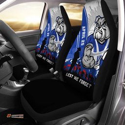 Canterbury Bankstown Bulldogs Anzac Day Lest We Forget Strong Fighting Spirit Car Seat Covers