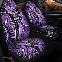 Australia Aboriginal Design Art Color Purple Car Seat Covers